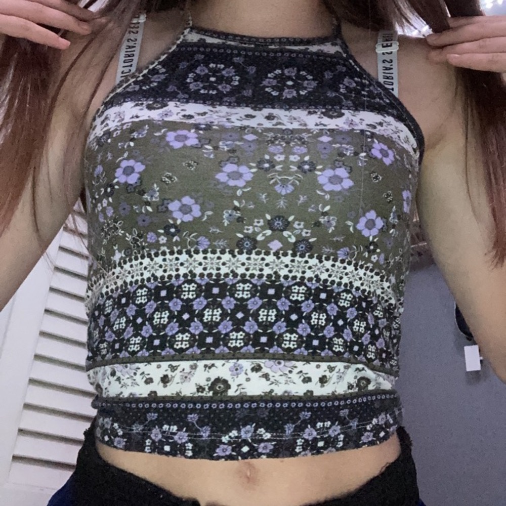 Cropped floral Tank Top